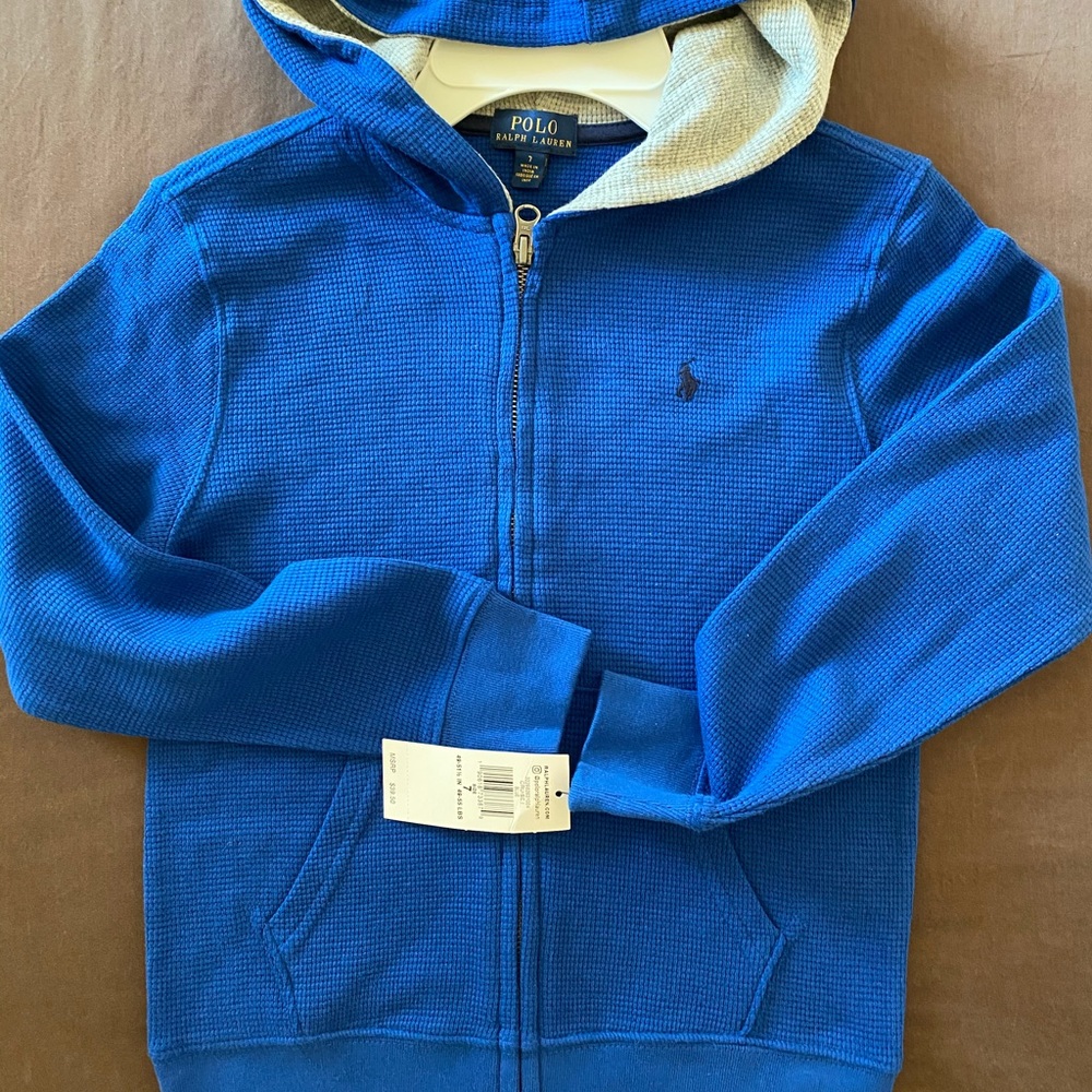 Ralph Lauren boy full zip  cotton hoodie 7